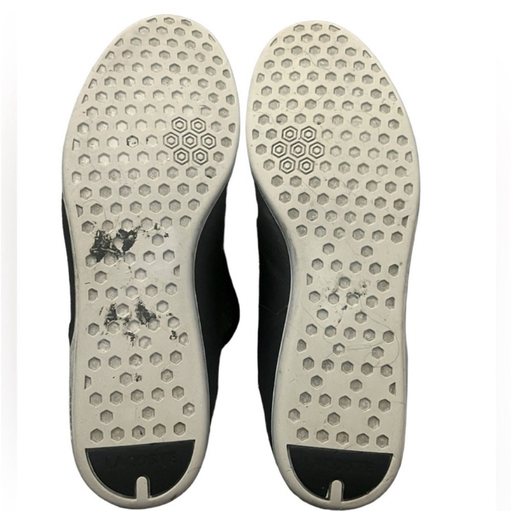 Lacoste Dreyfus AP black leather w/white trim men size 9 - Picture 7 of 7